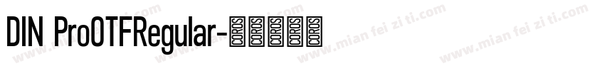 DIN ProOTFRegular字体转换